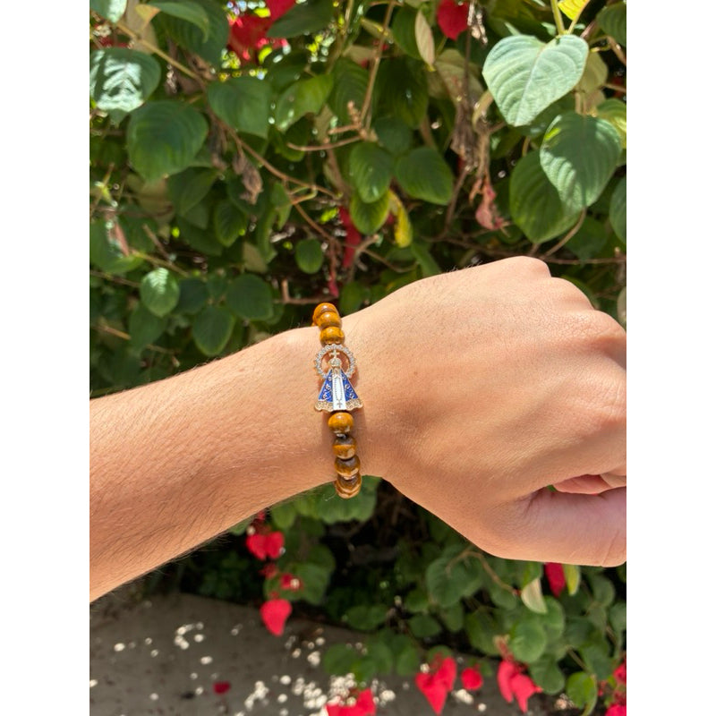 Pulseira De Nossa Senhora Aparecida em Madeira