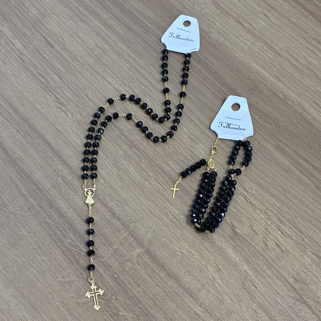 Kit Terço Folheado + Pulseira Ajustável NSA
