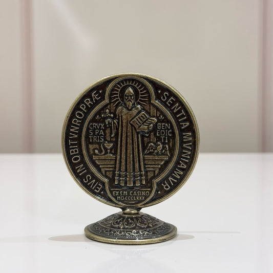 Medalha de São Bento Bronze Enfeite Mesa