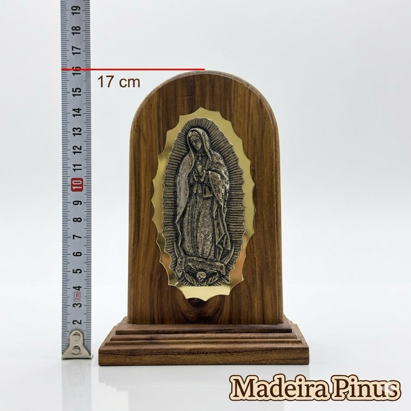 Kit Oratório Crucifixo São Miguel Arcanjo Nossa Senhora de Guadalupe