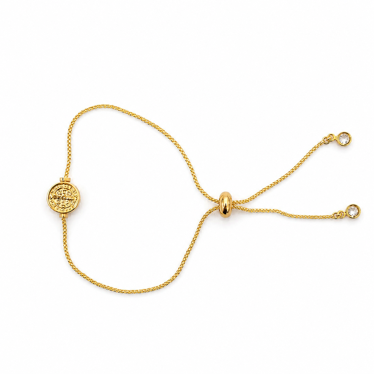 Pulseira Folheada São Bento Ajustável