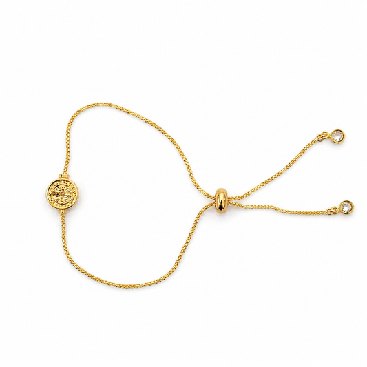 Pulseira Folheada São Bento Ajustável