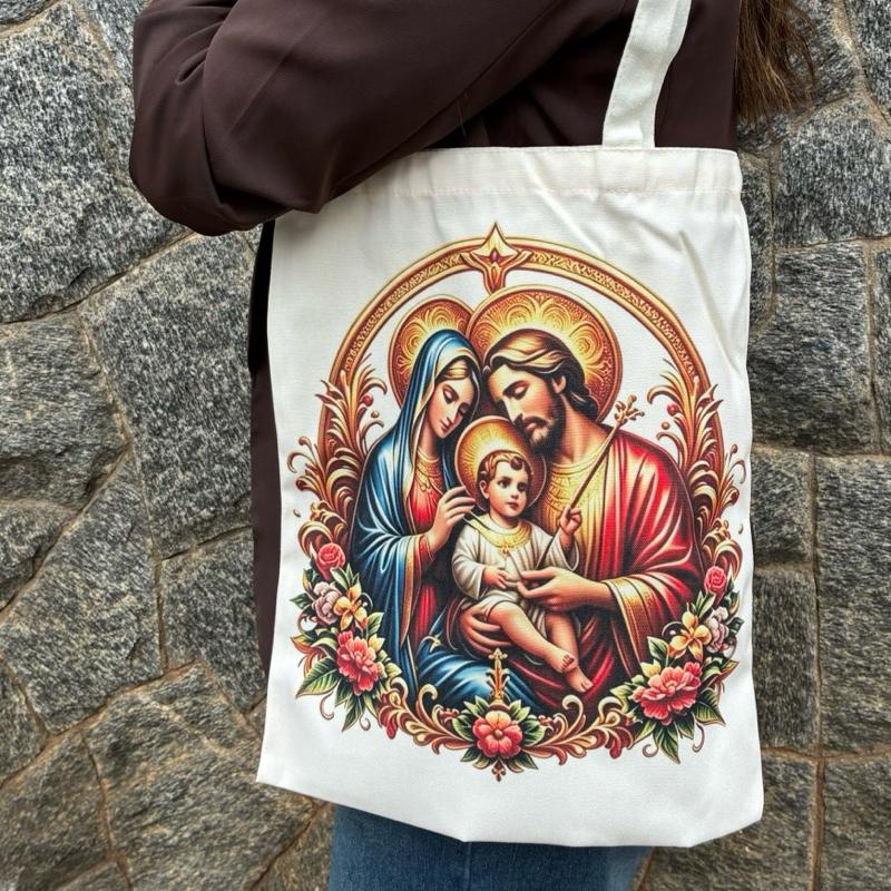 Ecobag Sacola Linho NSA Das Graças São Bento Sagrada Família