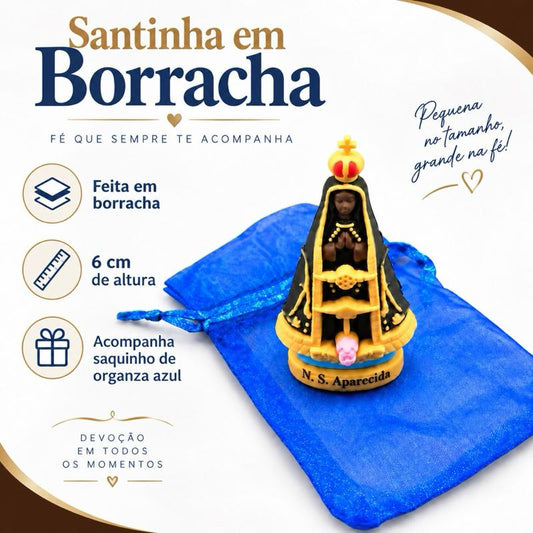 Santinha Borracha NSA Nossa Senhora Aparecida Com Saquinho Lembrancinha Lembrança