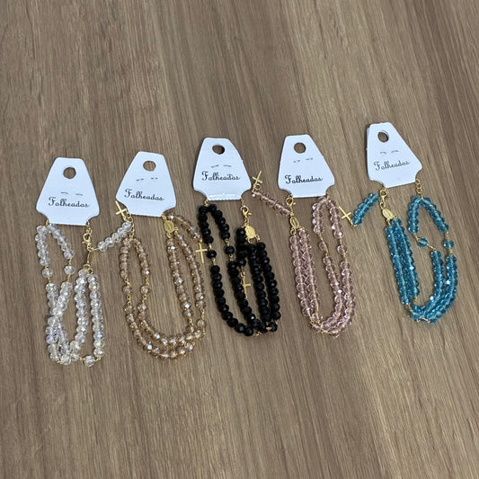 Pulseira Terço Folheada Ajustável