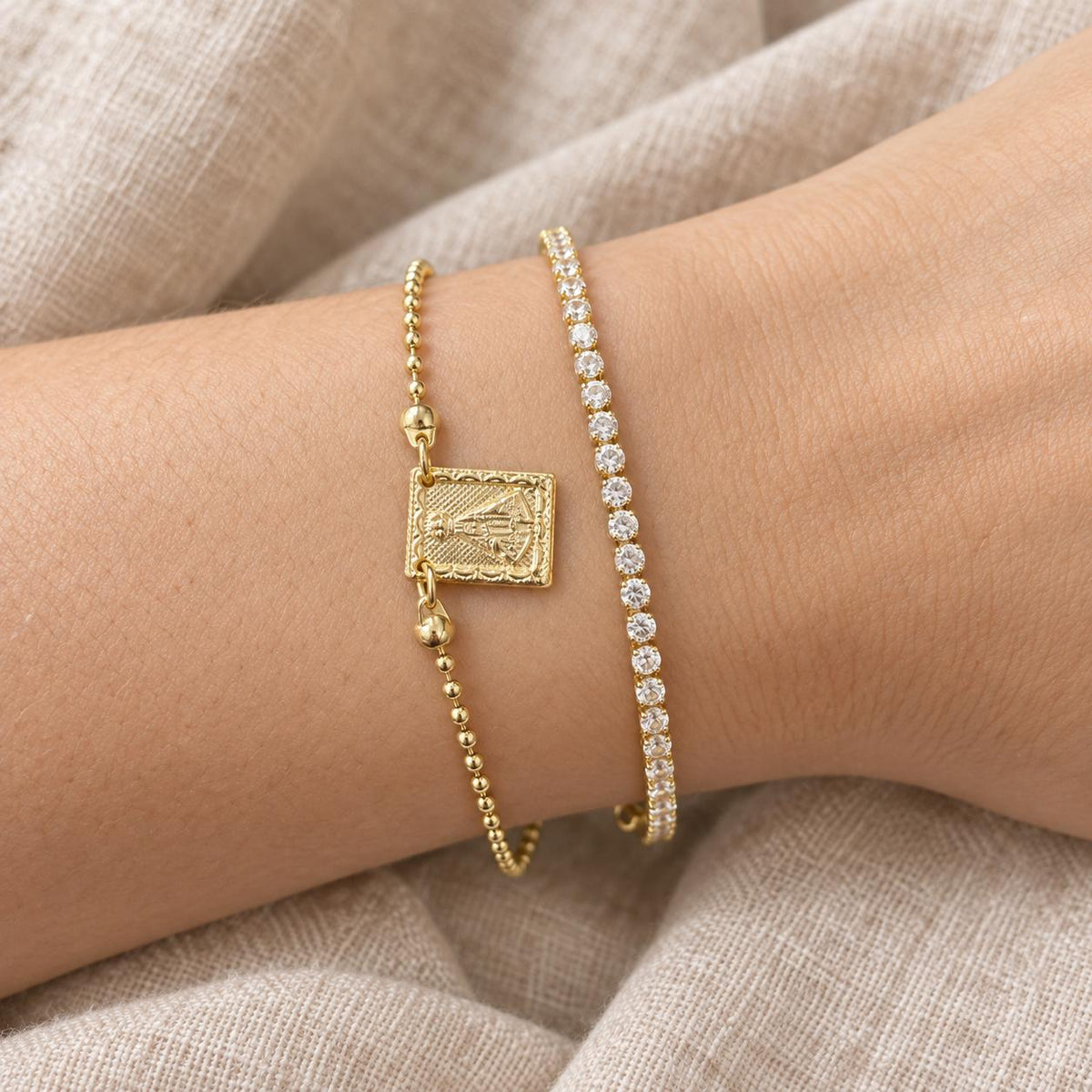 Pulseira Ajustável Dupla Nossa Senhora Aparecida