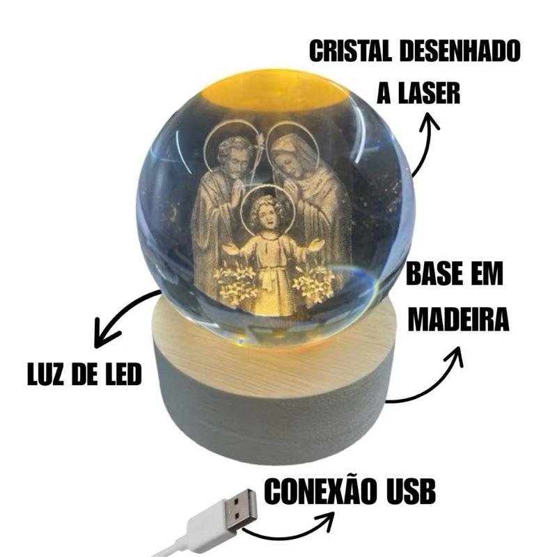 Luminária Mesa São Bento Sagrada Família Nossa Senhora Aparecida