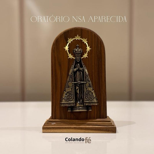 Oratório Madeira De Nossa Senhora Aparecida