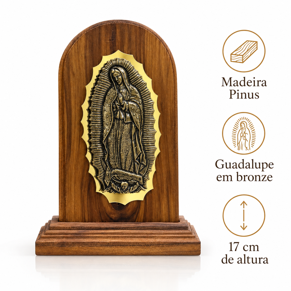Oratório Nossa Senhora Guadalupe Madeira Pinus