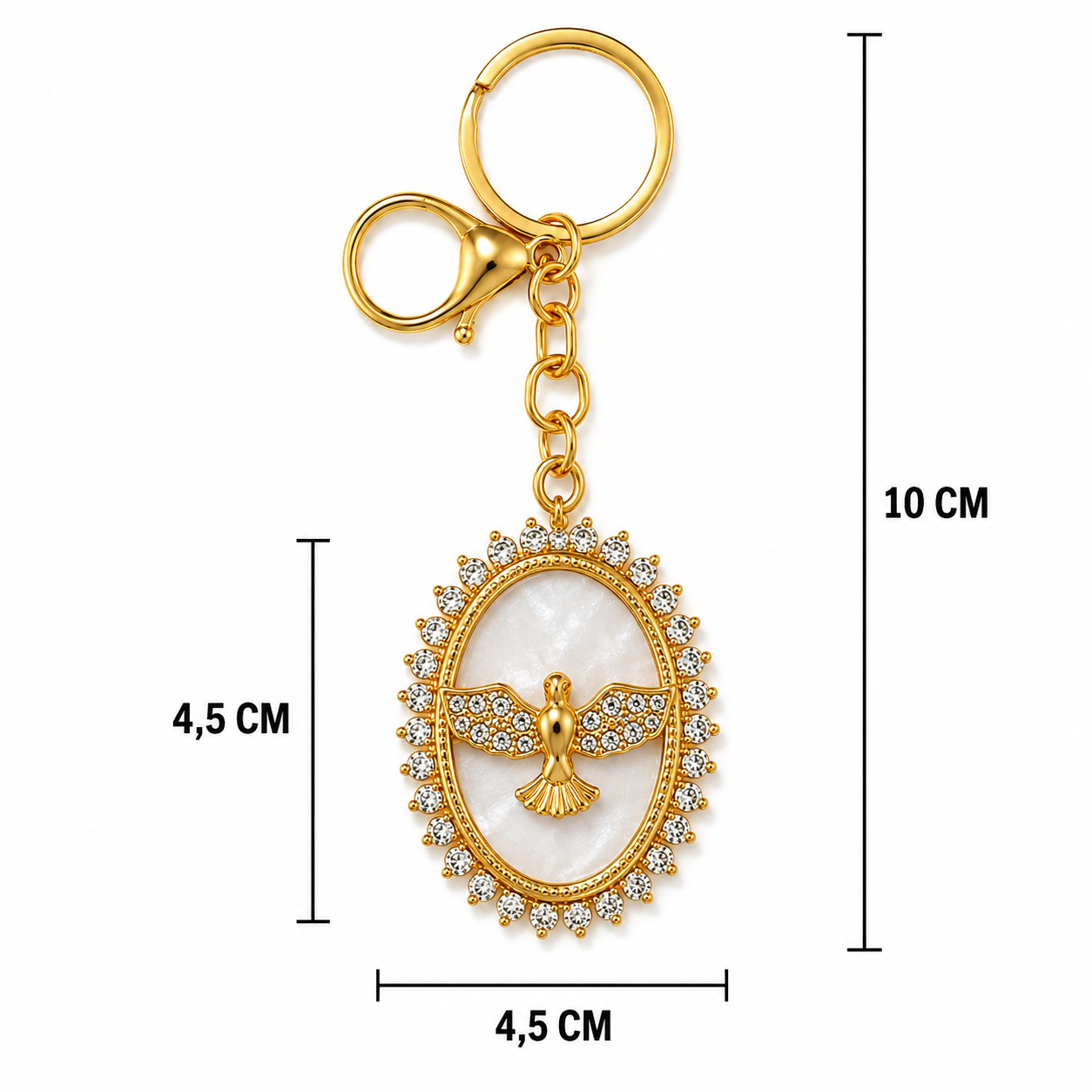 Kit 12 Chaveiros Metal Strass