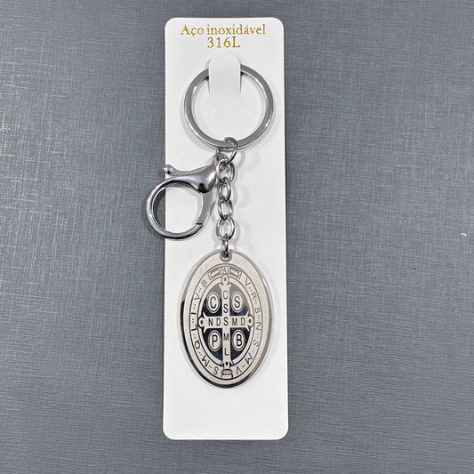 Chaveiro De Aço Inoxidável Com Mosquetão