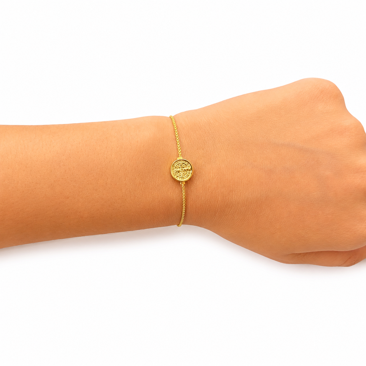 Pulseira Folheada São Bento Ajustável
