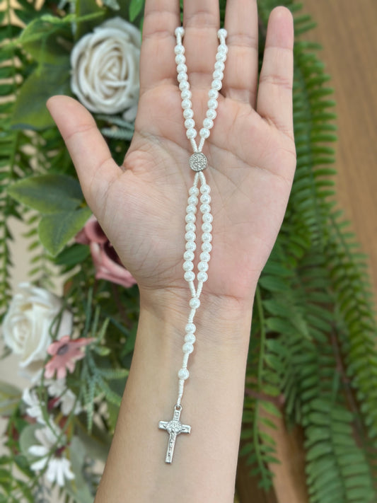 Pulseira Terço Pérola Ajustável de São Bento
