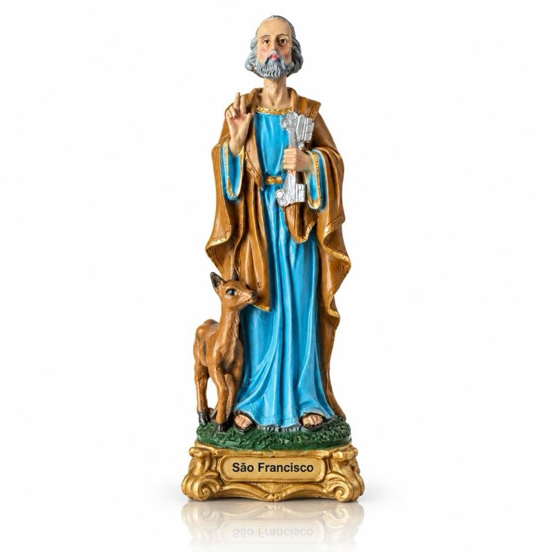 Imagem Sacra Religiosa em Resina 15 cm Santos