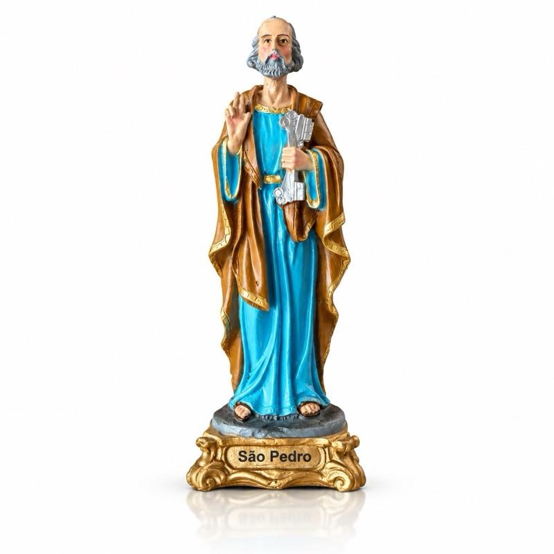 Imagem Sacra Religiosa em Resina 15 cm Santos