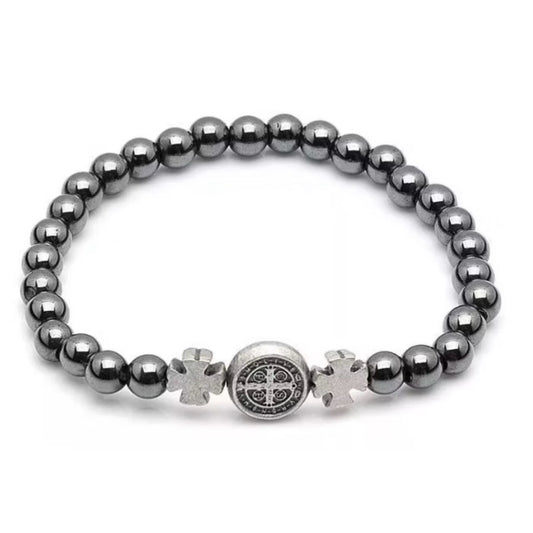 Pulseira hematita São Bento Nossa Senhora Aparecida