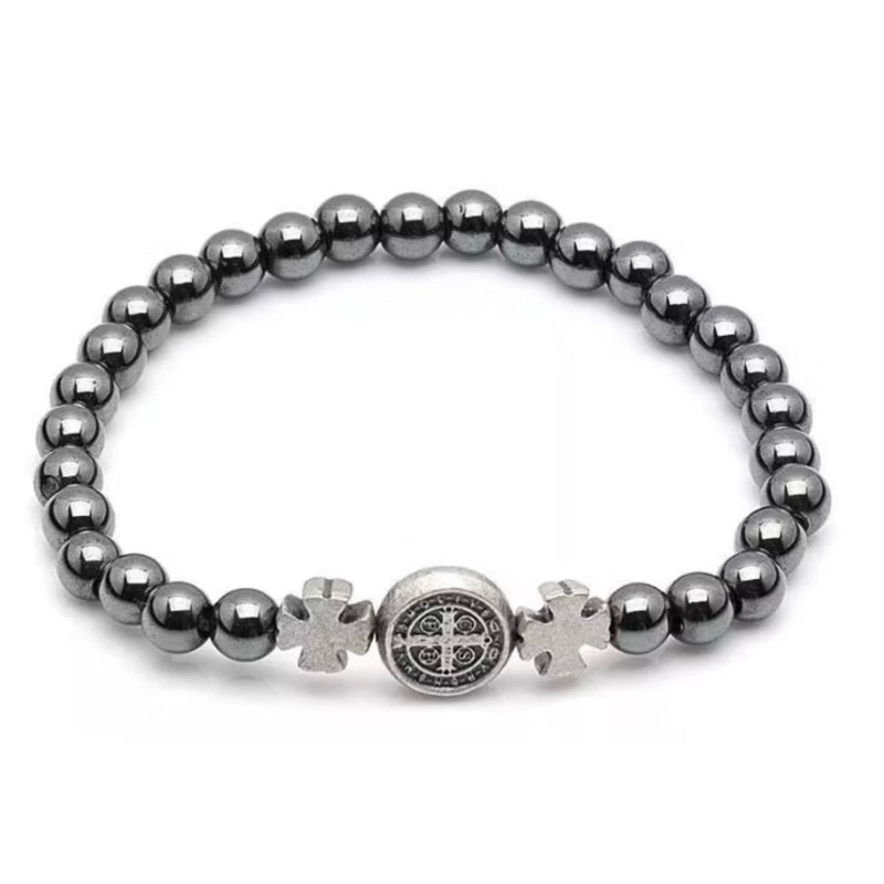 Pulseira hematita São Bento Nossa Senhora Aparecida