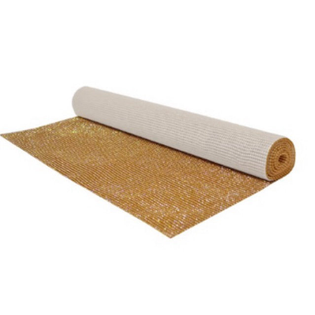 Manta Strass Rolo 120x45 cm Manta Atacado Original Strass Alta Qualidade Strass Dourado e Prata
