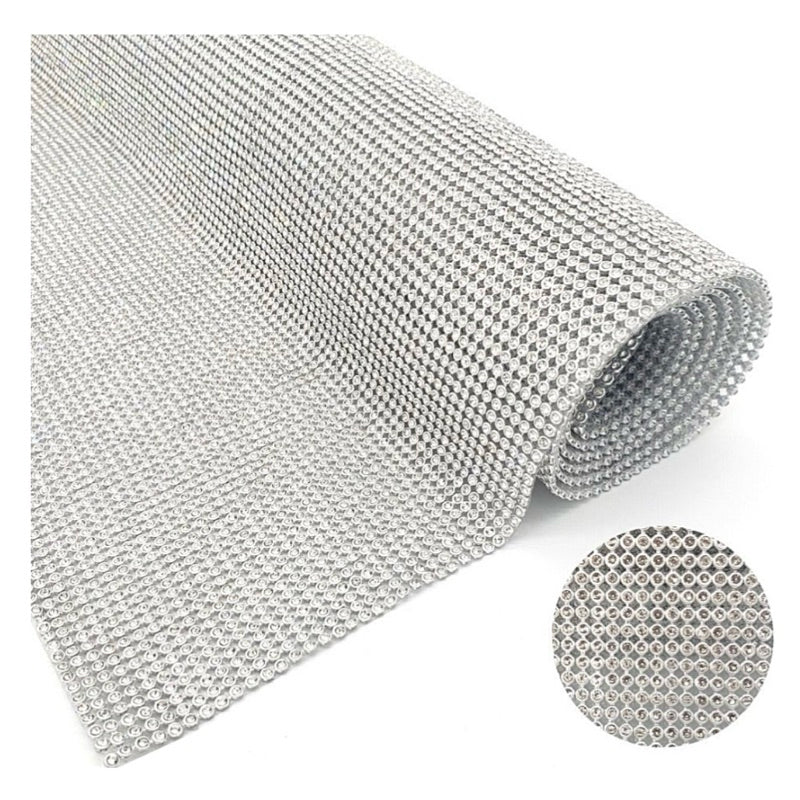 Manta Strass Rolo 120x45 cm Manta Atacado Original Strass Alta Qualidade Strass Dourado e Prata