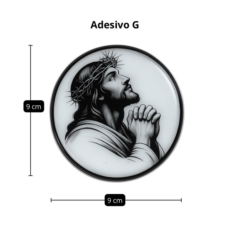Adesivo Jesus Cristo Orando Alto Relevo