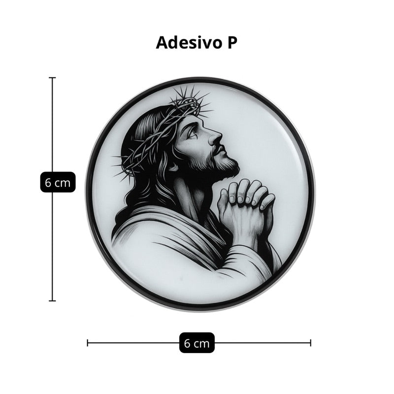 Adesivo Jesus Cristo Orando Alto Relevo