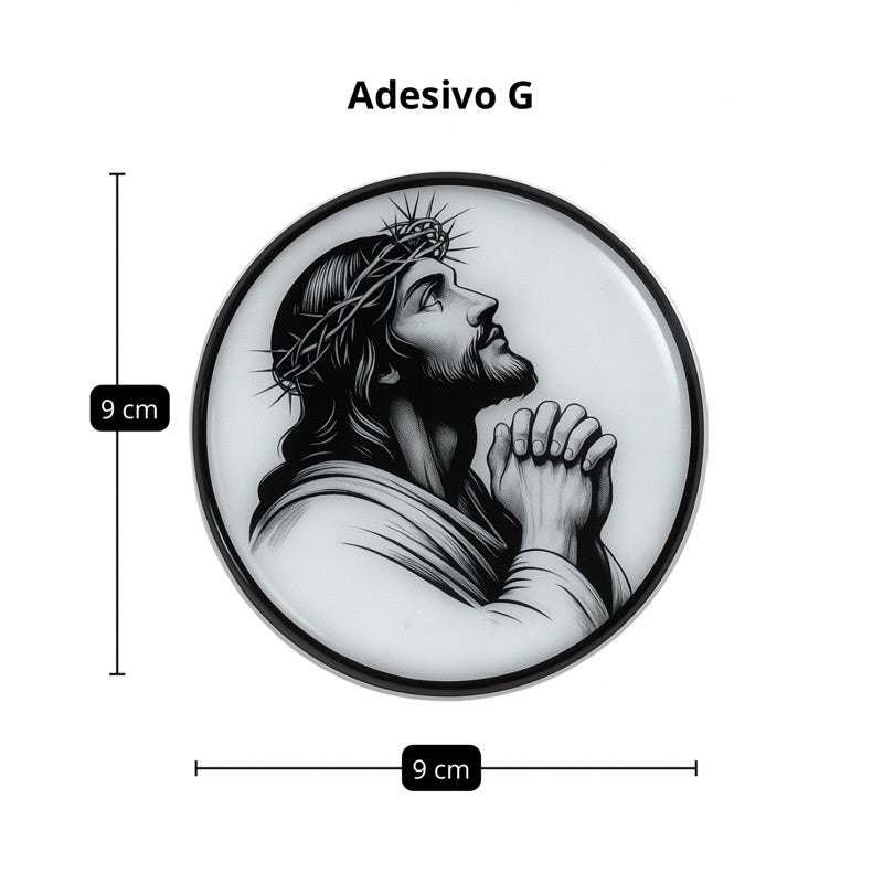 Adesivo Jesus Cristo Orando Alto Relevo