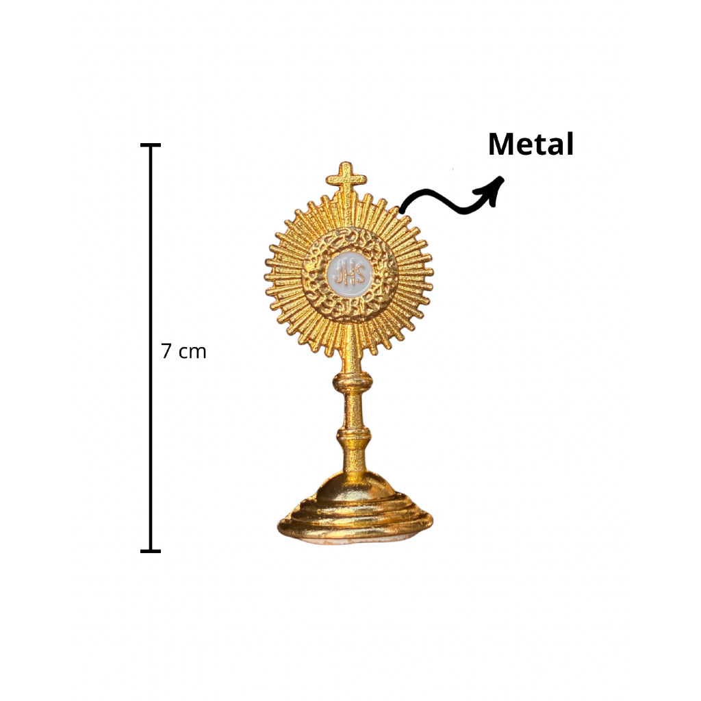 Kit Santíssimo Sacramento Metal Ostensório JHS Atacado Enfeite Mesa Lembrancinha Católica