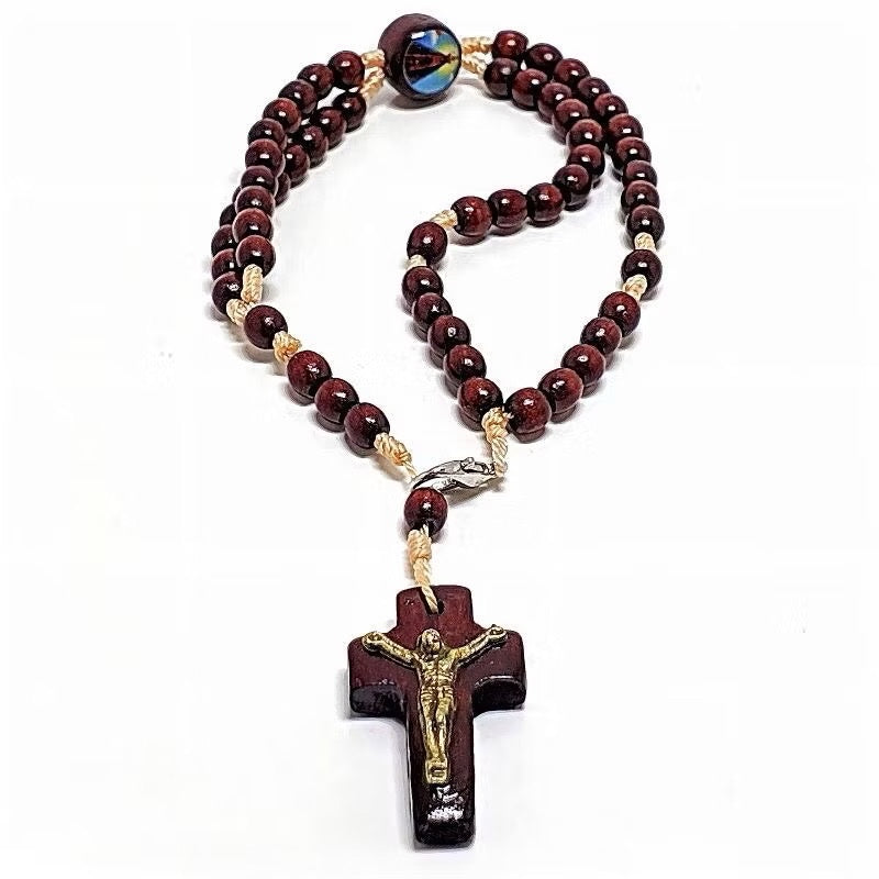 Terço de Madeira de Nossa Senhora Aparecida Ajustável