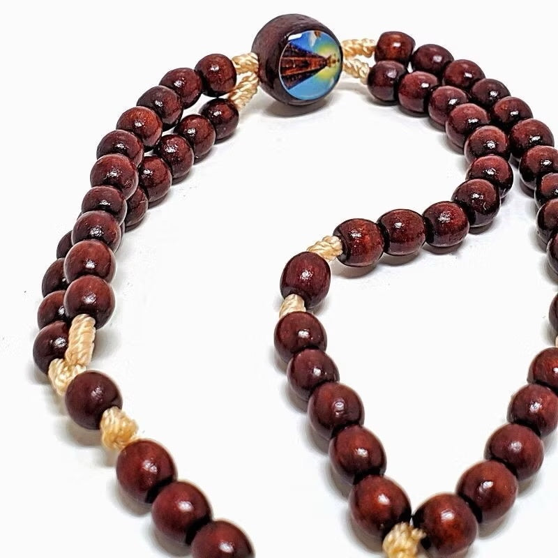 Terço de Madeira de Nossa Senhora Aparecida Ajustável