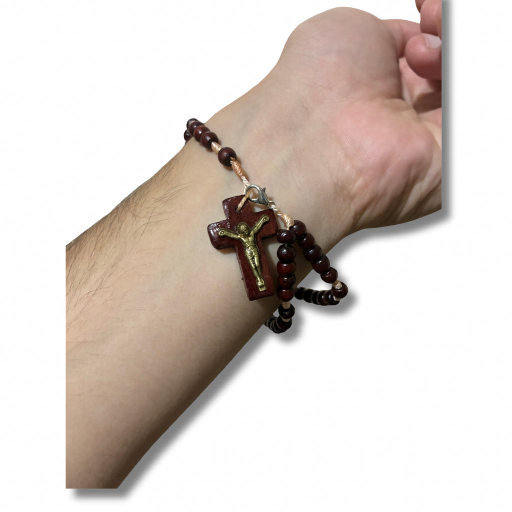 Terço de Madeira de Nossa Senhora Aparecida Ajustável
