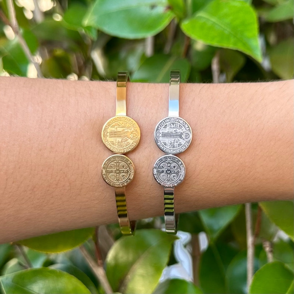 Pulseira Aço inoxidável Bracelete de São Bento