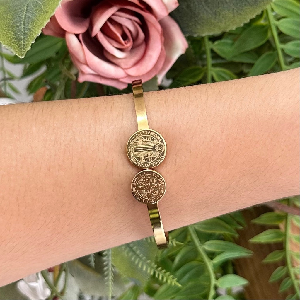 Pulseira Aço inoxidável Bracelete de São Bento