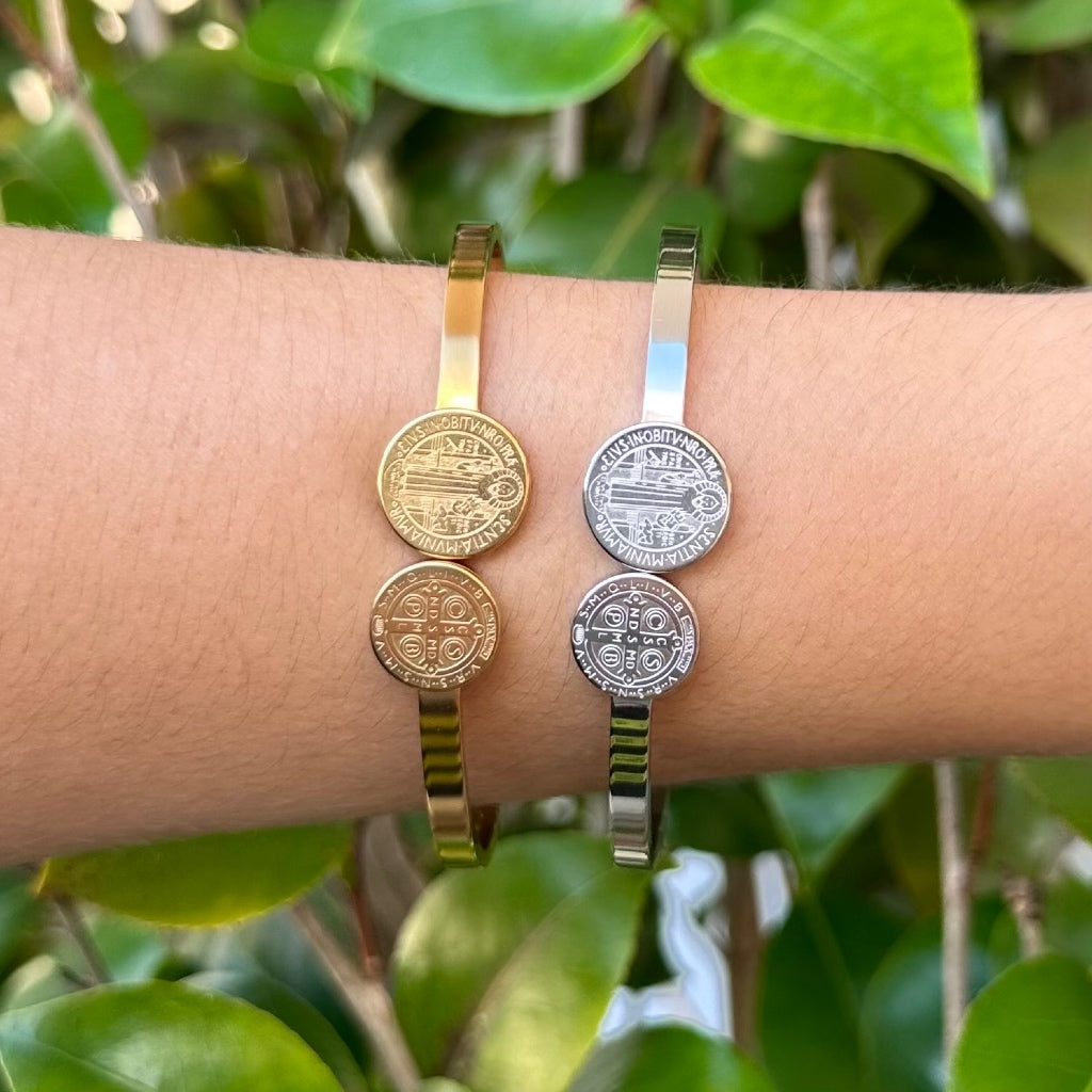 Pulseira Aço inoxidável Bracelete de São Bento