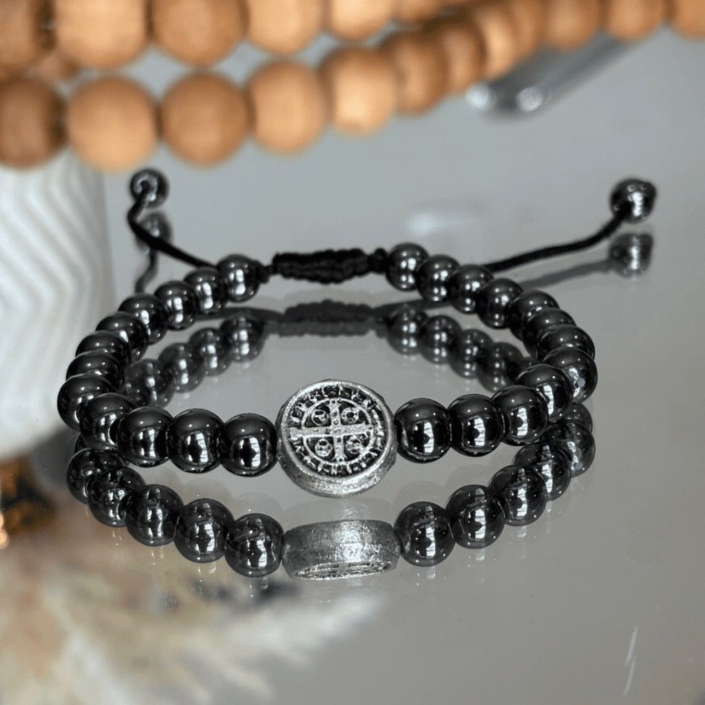 Pulseira De Hematita de São Bento NSA