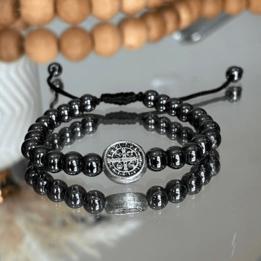 Pulseira De Hematita de São Bento NSA