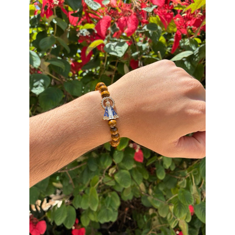 Pulseira De Nossa Senhora Aparecida em Madeira