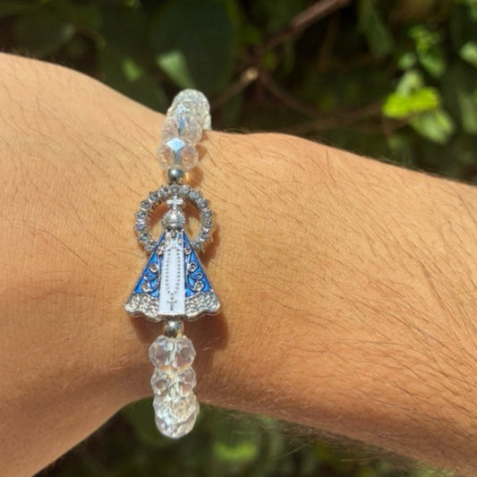 Pulseira Ajustável Com Elástico Nossa Senhora Aparecida
