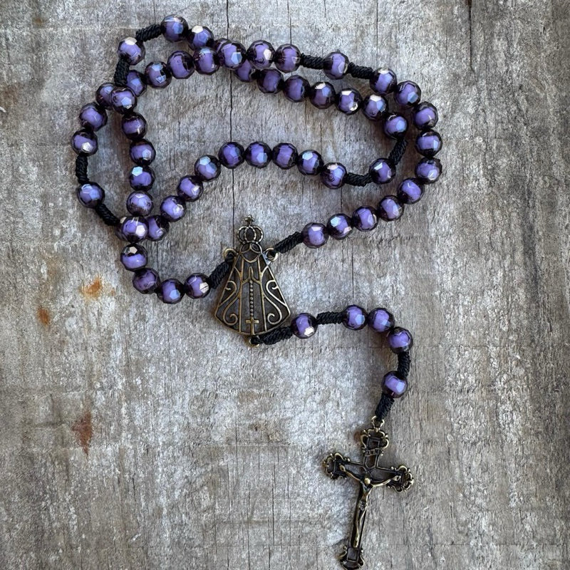 Terço Cristal Nossa Senhora Aparecida Alta Qualidade