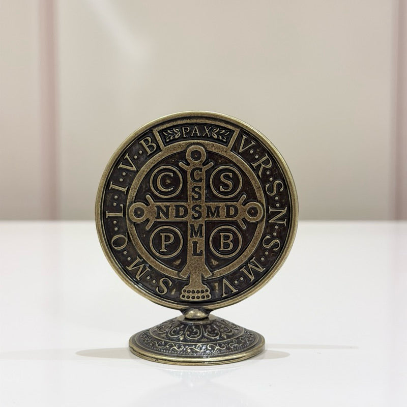 Medalha de São Bento Bronze Enfeite Mesa