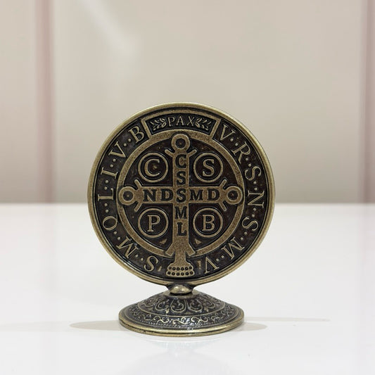 Medalha de São Bento Bronze Enfeite Mesa