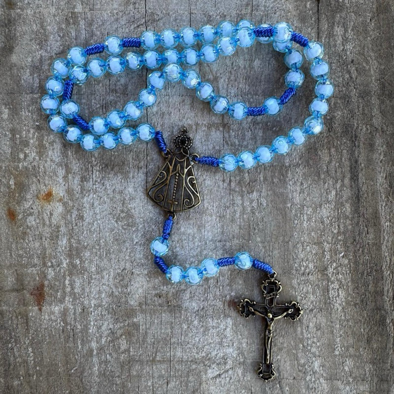Terço Cristal Nossa Senhora Aparecida Alta Qualidade