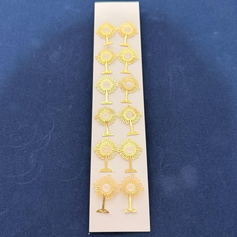Kit Bóton Broche Católico de Nossa Senhora Aparecida Santíssimo JHS Virgem Maria
