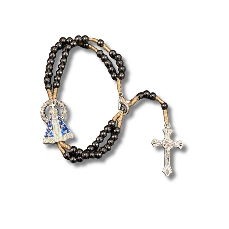 Pulseira Terço Pedra Hematita Nsa