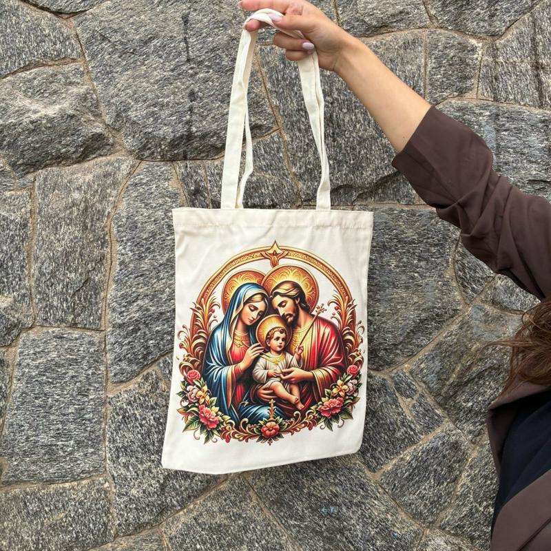 Ecobag Sacola Linho NSA Das Graças São Bento Sagrada Família