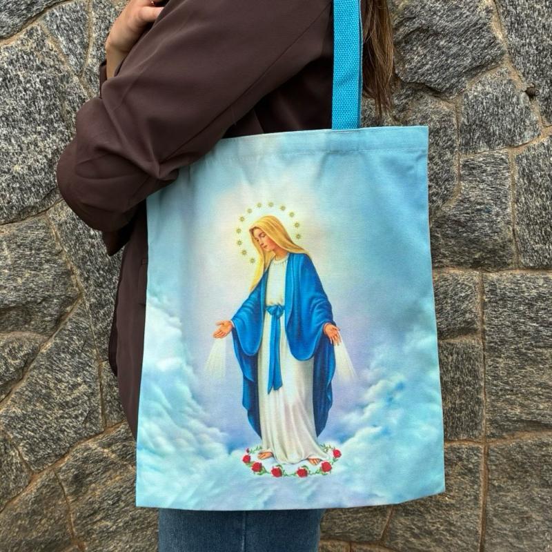 Ecobag Sacola Linho NSA Das Graças São Bento Sagrada Família