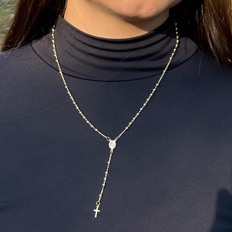 Terço de Nossa Senhora Aparecida Folheado