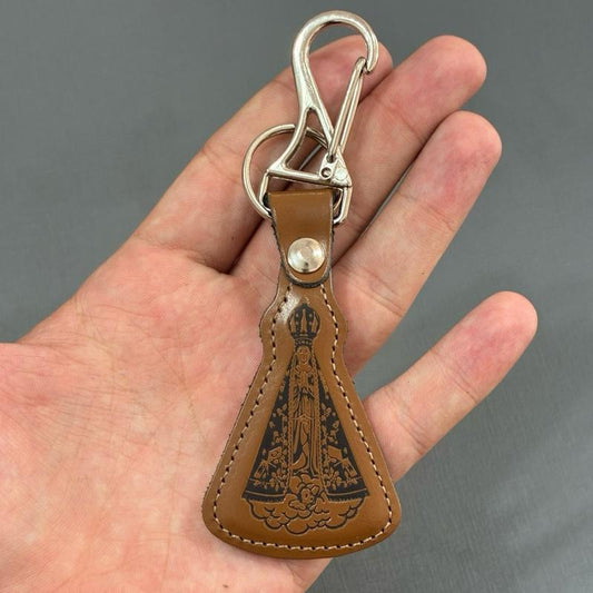 Chaveiro De Couro de Nossa Senhora Aparecida