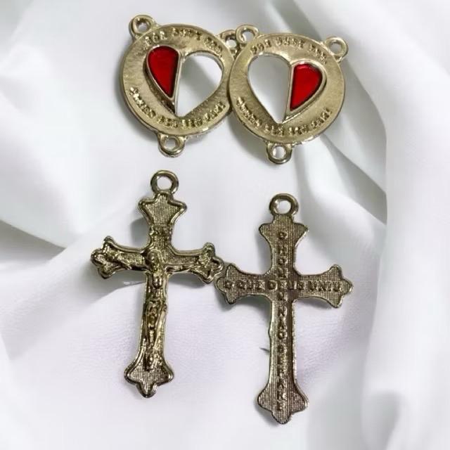 Entremeio Terço Do Casal Acessório Para Terço Entremeio e Crucifixo