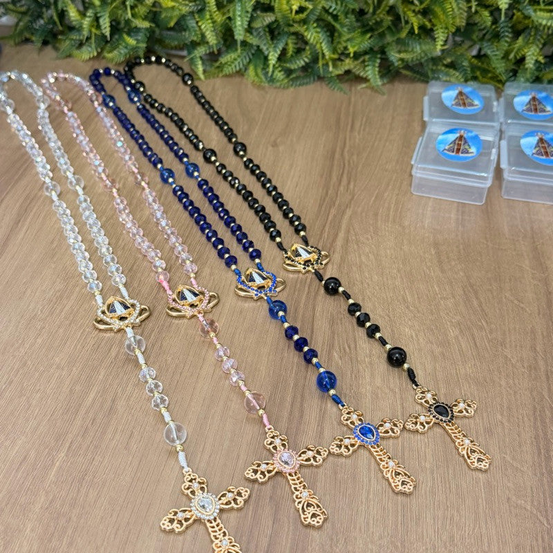 Terço Cristal Luxo