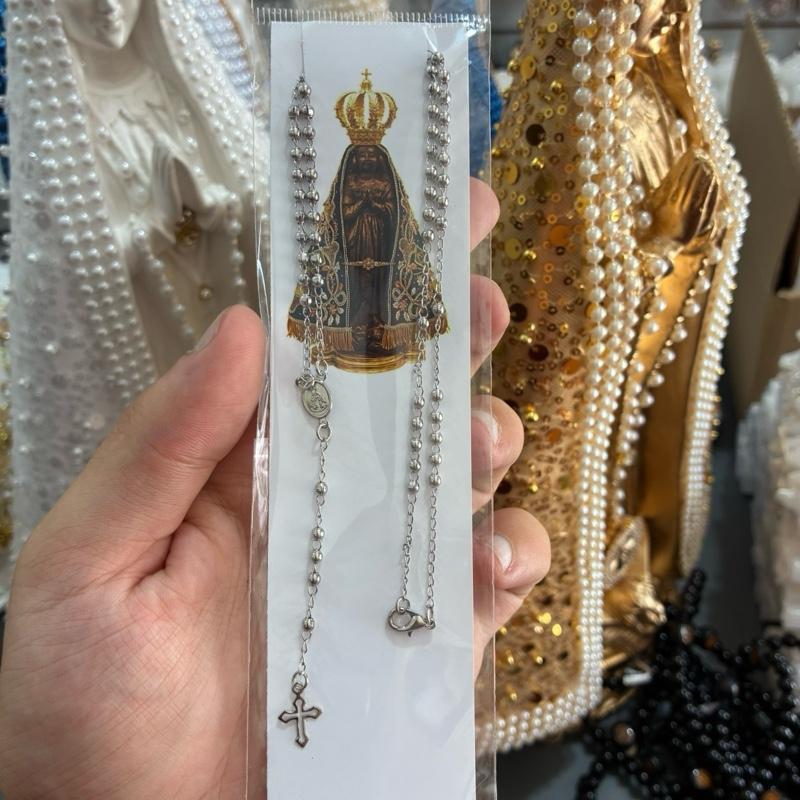 Terço de Nossa Senhora Aparecida Folheado